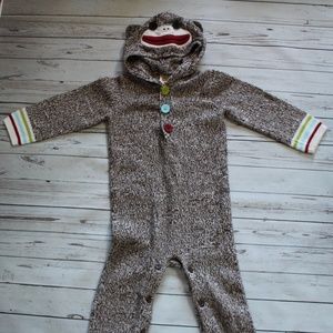 Baby Sock Monkey Outfit Size 18-24 months